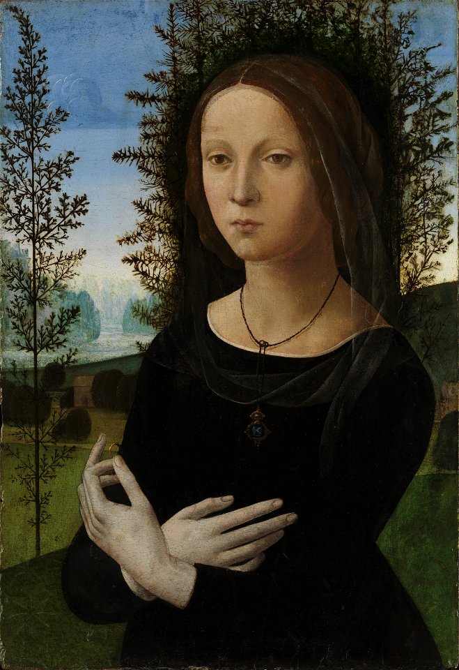 Retrato de una joven por Lorenzo di Credi
