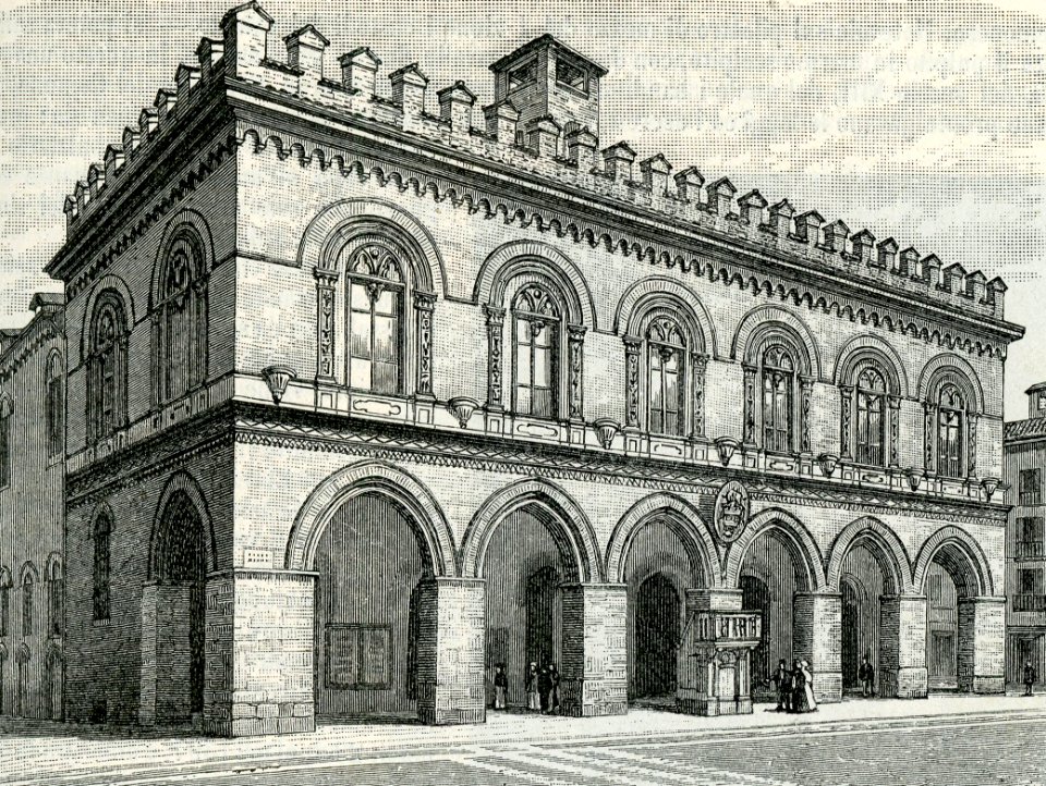 Cremona Palazzo Comunale xilografia