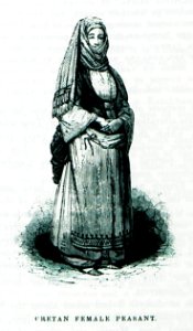 Cretan female peasant - Pashley Robert - 1837