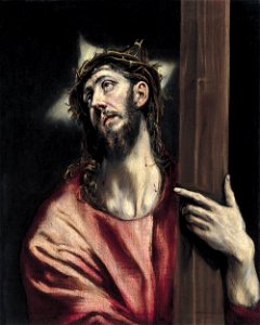 Cristo abrazando la cruz, de El Greco (Museo Thyssen-Bornemisza). Free illustration for personal and commercial use.