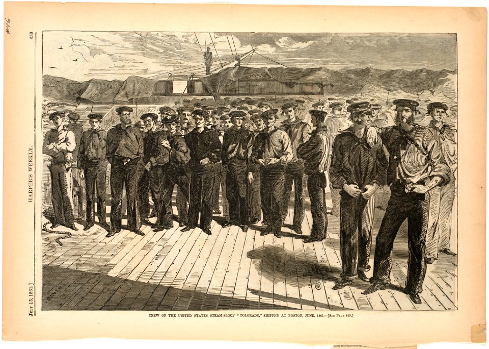 Crew of the United States steam-sloop 'Colorado,' shipped at Boston, June, 1861 (Boston Public Library)