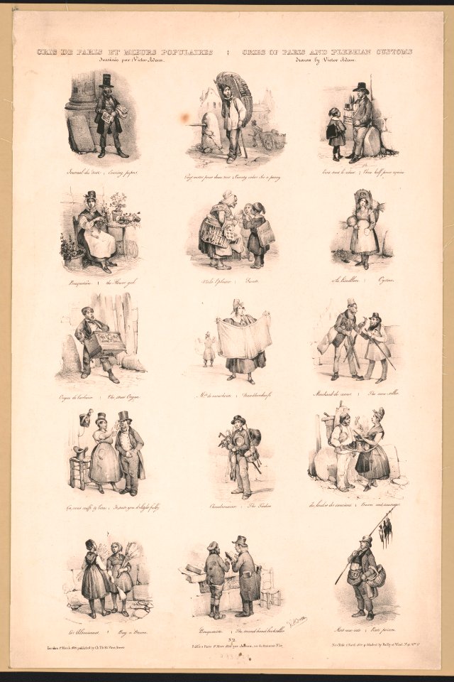 Cris de Paris et moeurs polulaires (sic) no. 2. Cries of Paris and plebeian customs LCCN2015645800