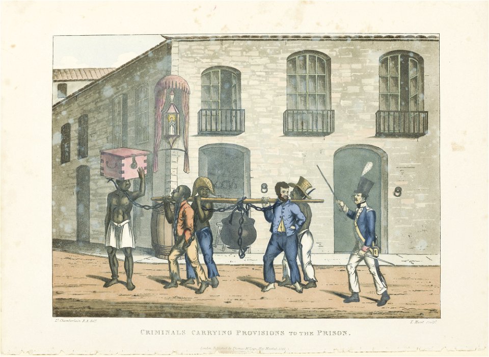 Criminals carrying provisions to the prision, da Coleção Brasiliana Iconográfica