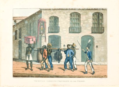 Criminals carrying provisions to the prision, da Coleção Brasiliana Iconográfica