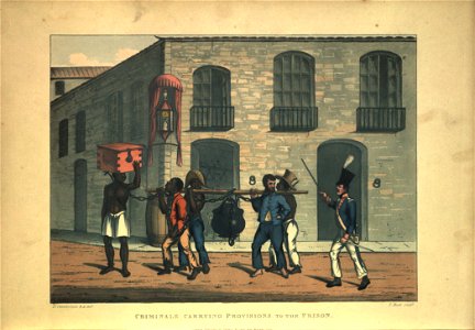 Criminals carrying provisions to the prison (1), da Coleção Brasiliana Iconográfica