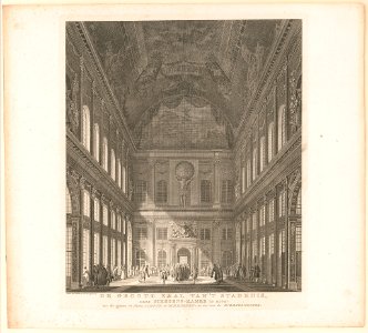 De groote zaal van't stadhuis, naar Schepens-Kamer te zien LCCN2004669522