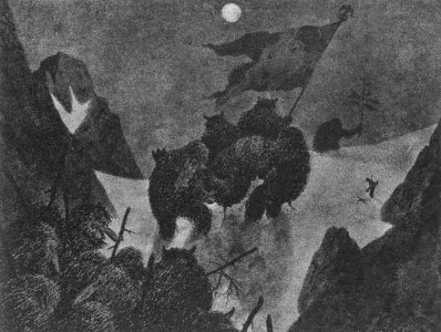 De hadde i nattens stillhet lurt ham vekk - In the stillness of the night they tricked him and got him away