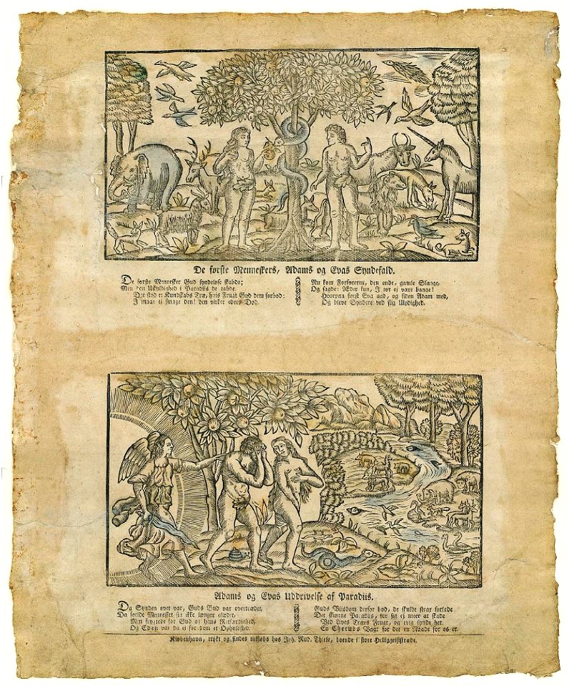 De første Menneskers, Adams og Evas Syndefald. og Adams og Evas Uddrivelse af Paradiis