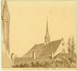 De Fransche Kerk te Delft, 1 septem 1828, Balthasar Jooss, SA Delft, inv.nr. 68604