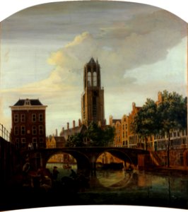 De Gaardbrug te Utrecht vanuit het zuiden (deurstuk) Centraal Museum 11305 b. Free illustration for personal and commercial use.