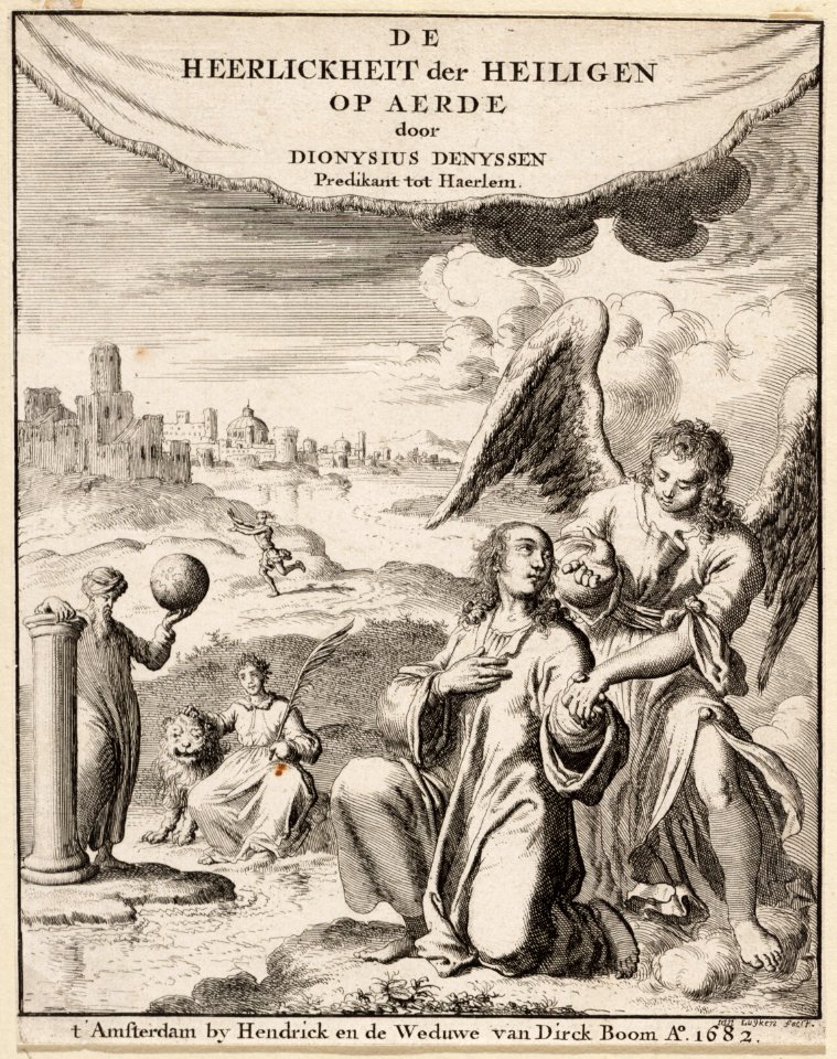 De heerlickheit der heiligen op aerde door Dionysius Denyssen predikant tot Haerlem, objectnr A 19846
