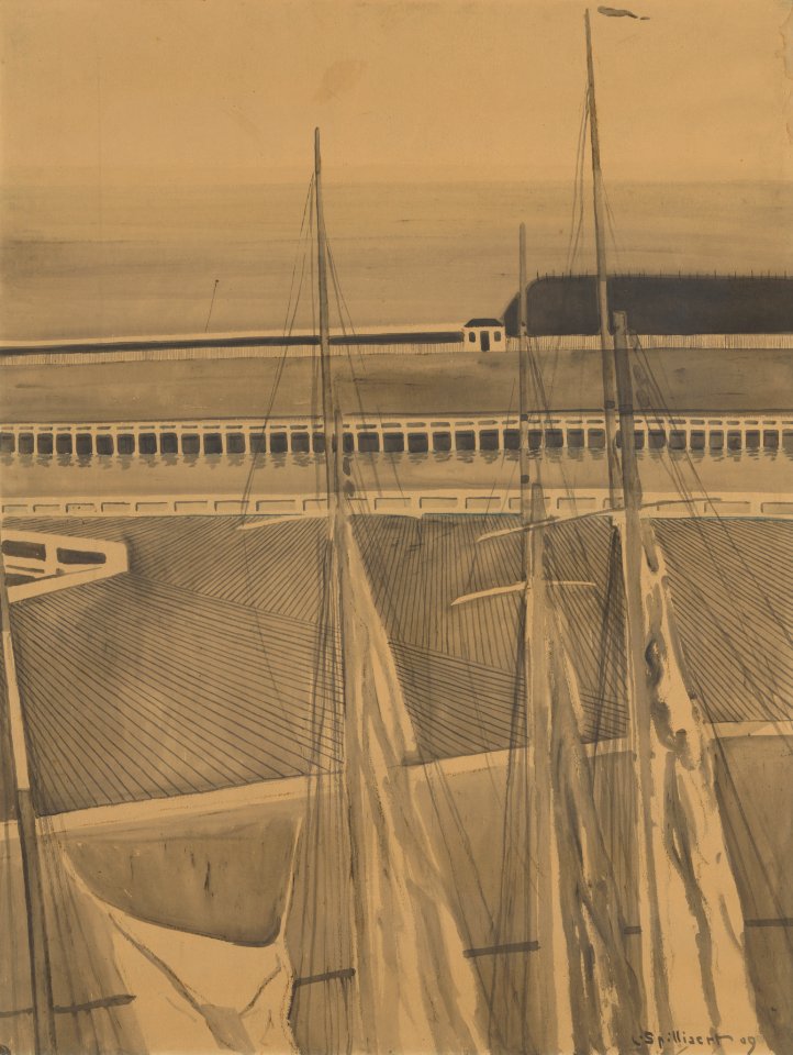 De haven te Oostende, Léon Spilliaert, Mu.ZEE Oostende, SM002066