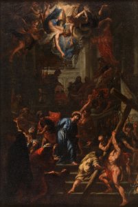 Cristo en el Pretorio, de Pedro Ruiz González (Museo del Prado). Free illustration for personal and commercial use.