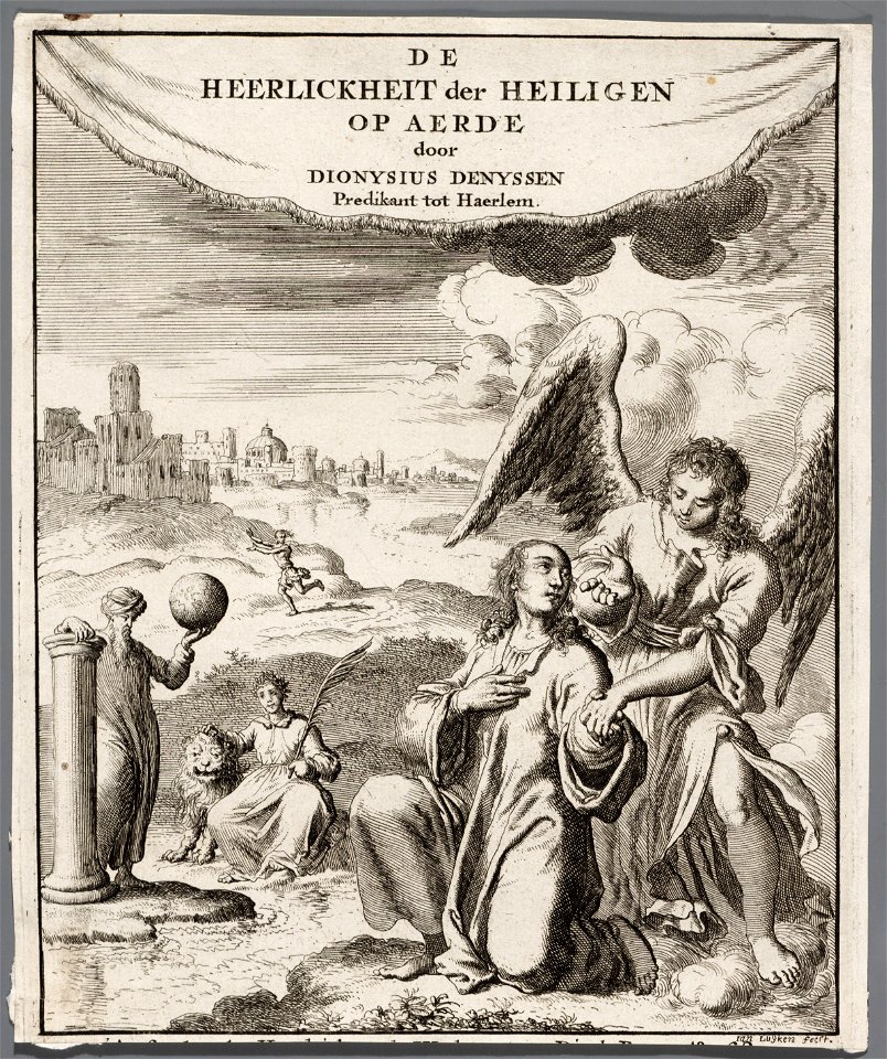 De heerlickheit der heiligen op aerde door Dionysius Denyssen predikant tot Haerlem, objectnr A 19845