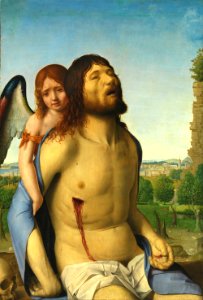 Cristo muerto, sostenido por un ángel (Antonello da Messina)