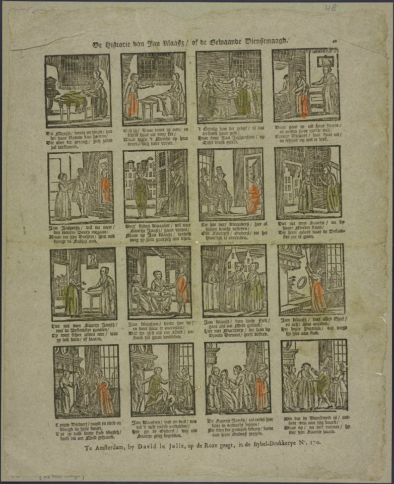 De historie van Jan Klaasz, of de gewaande dienstmaagd-Catchpenny print-Borms 0727