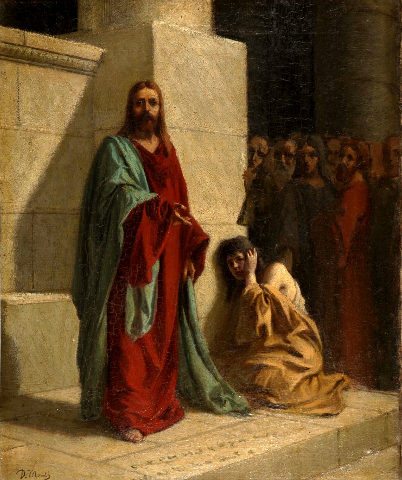 Cristo y la mujer adúltera, de Domenico Morelli (Museo del Prado)
