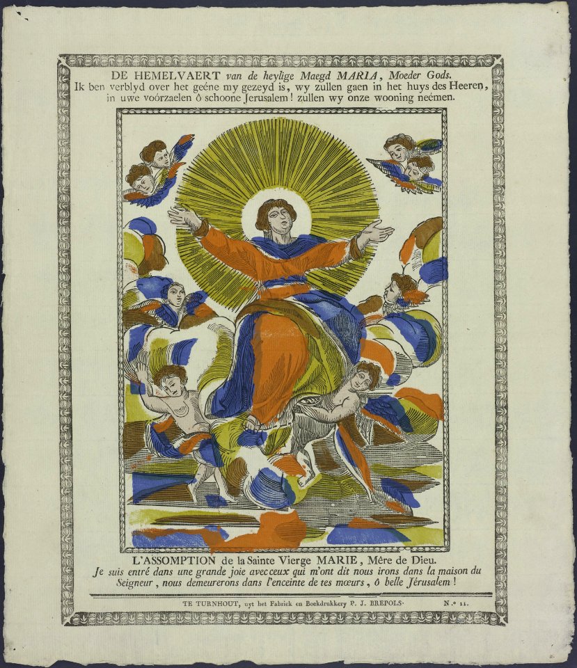 De hemelvaert van de heylige maegd Maria, moeder Gods-Catchpenny print-Borms 0109