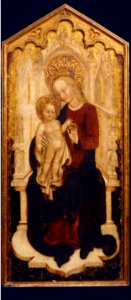 Cristoforo Moretti - The Virgin and Child Enthroned - Google Art Project. Free illustration for personal and commercial use.
