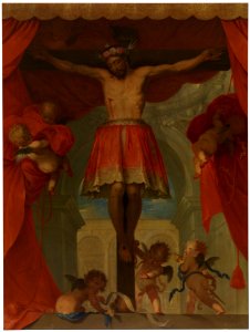 Cristo crucificado, de Juan Carreño de Miranda (Museo del Prado). Free illustration for personal and commercial use.