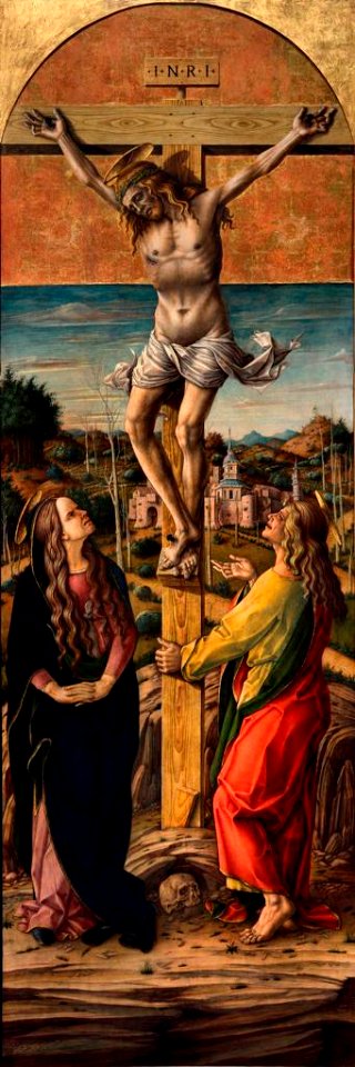 Crivelli, Carlo - Crucifixion with the Virgin and St John the Evangelist - Pinacoteca di Brera