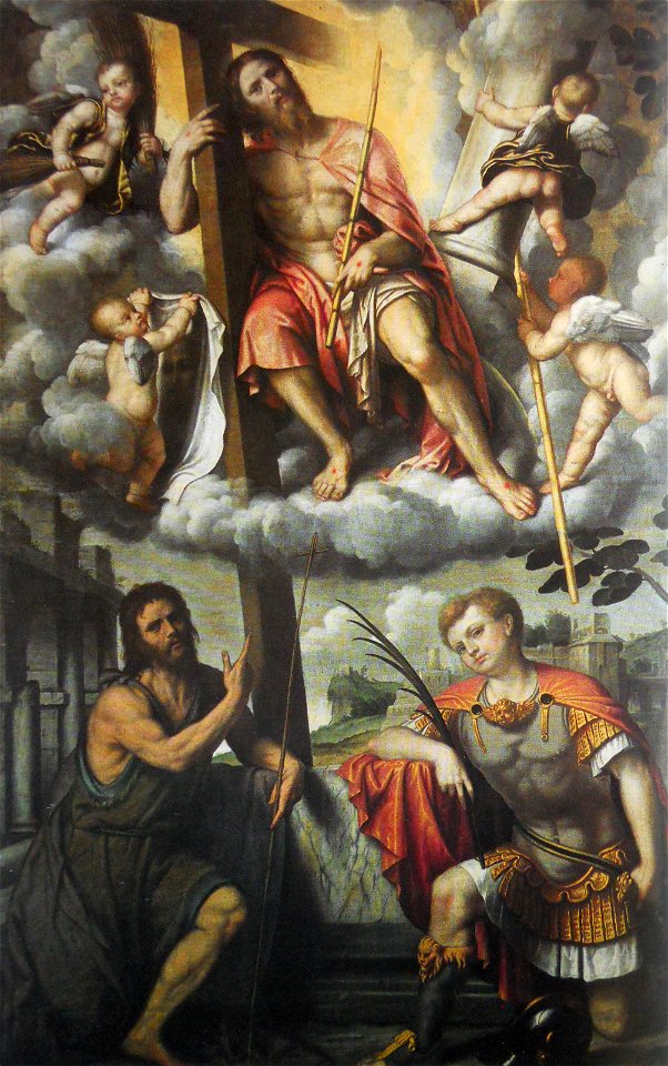 Cristo in passione con i santi Giovanni Battista e Pancrazio
