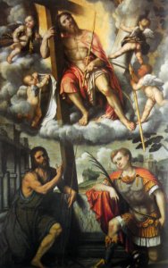 Cristo in passione con i santi Giovanni Battista e Pancrazio