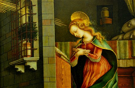 Crivelli, Carlo-The Virgin Annunciate. Free illustration for personal and commercial use.