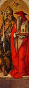 Carlo Crivelli - St Jerome and St Augustine - WGA5791. Free illustration for personal and commercial use.