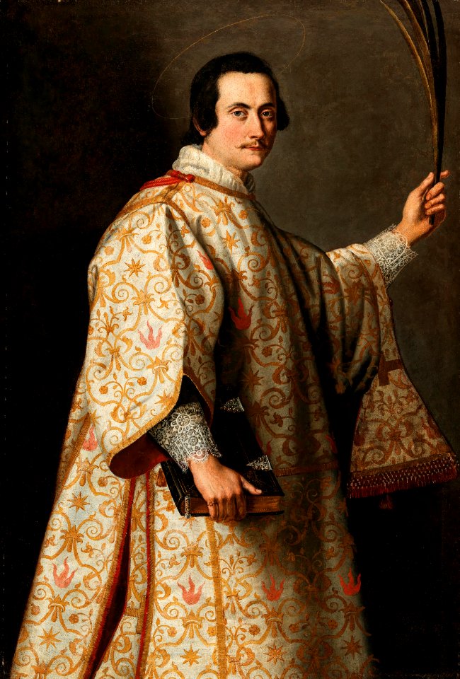 Cristofano Allori (attr) Portrait of a man as Saint Lawrence