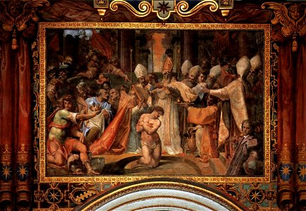 Cristoforo Roncalli Bautismo de Constantino San Juan de Letrán