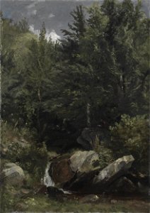 Jasper F. Cropsey - Trees and a Stream on a Hillside - 1977.118 - Cleveland Museum of Art