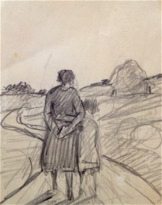 Croquis-violette-et-beatrice par Raymond Woog
