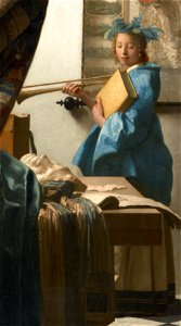 Crop of Jan Vermeer, The Art of Painting - Model posing as Clio