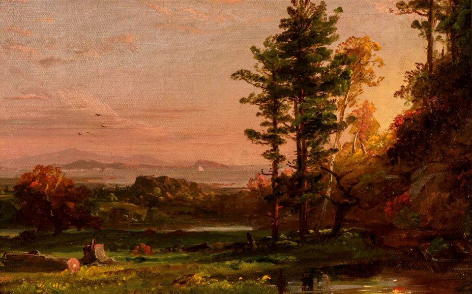 View of the Hudson by Jasper Francis Cropsey, 1856