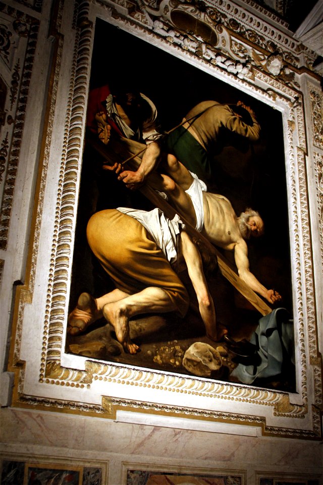 Crucifixion of Saint Peter - Cerasi Chapel - Santa Maria del Popolo - Rome 2015