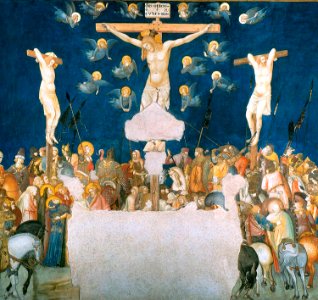 Crucifixion-Pietro lorenzetti fresco san frncesco assisi