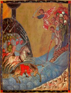 Crossing the Red Sea, Roslin, 1266
