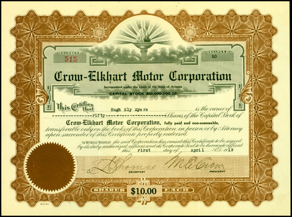 Crow-Elkhart Motor Corp. 1919