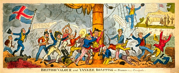 British valour and Yankee boasting or, Shannon versus Chesapeake by George Cruikshank