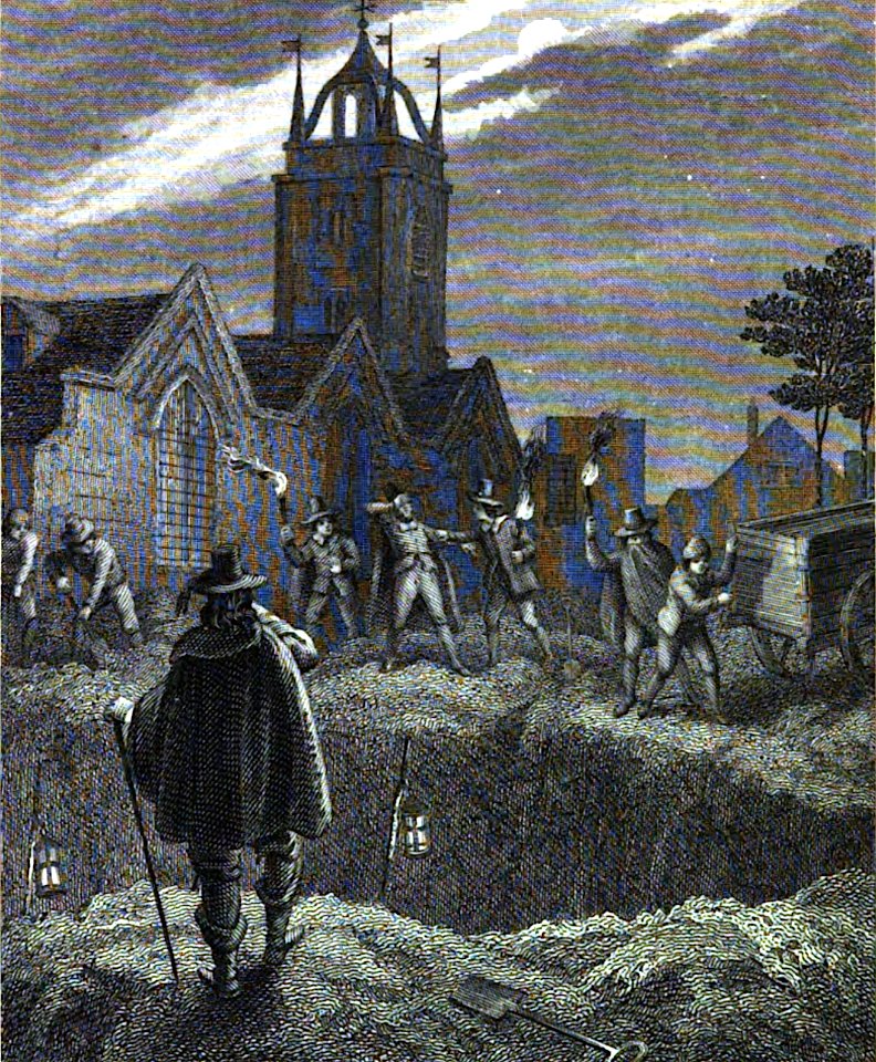 Cruikshank The Great Pit in Aldgate'