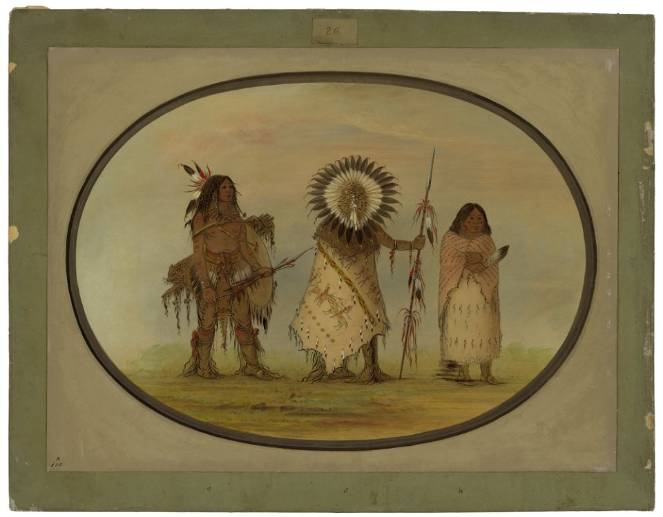 Crow Chief, His Wife, and a Warrior C16215