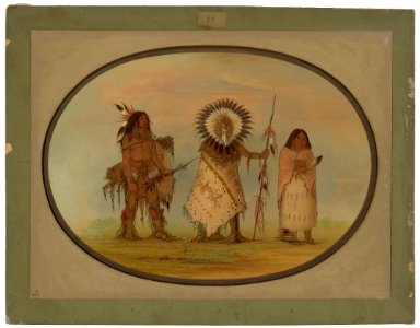 Crow Chief, His Wife, and a Warrior C16215