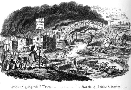 George Cruikshank - London, Leaving the City - WGA5810. Free illustration for personal and commercial use.
