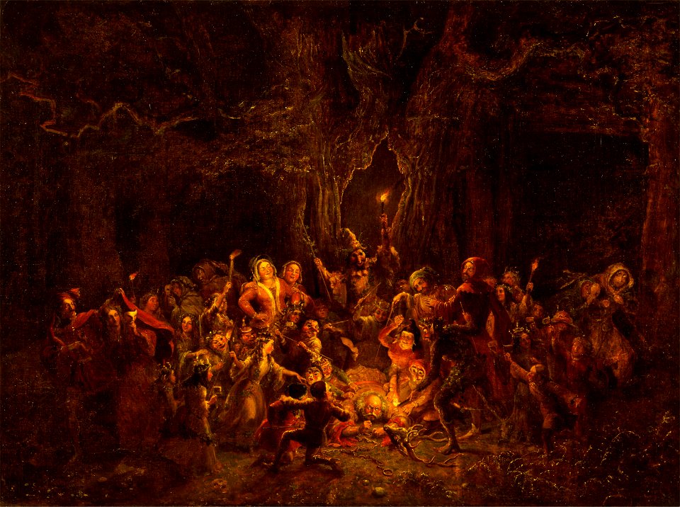 George Cruikshank - Herne's Oak from 'The Merry Wives of Windsor,' V, v - Google Art Project