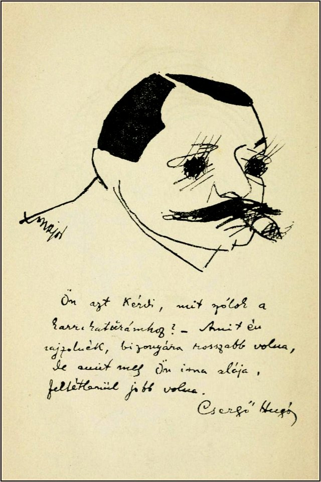 Csergő Hugó, 1913. Major Henrik rajza
