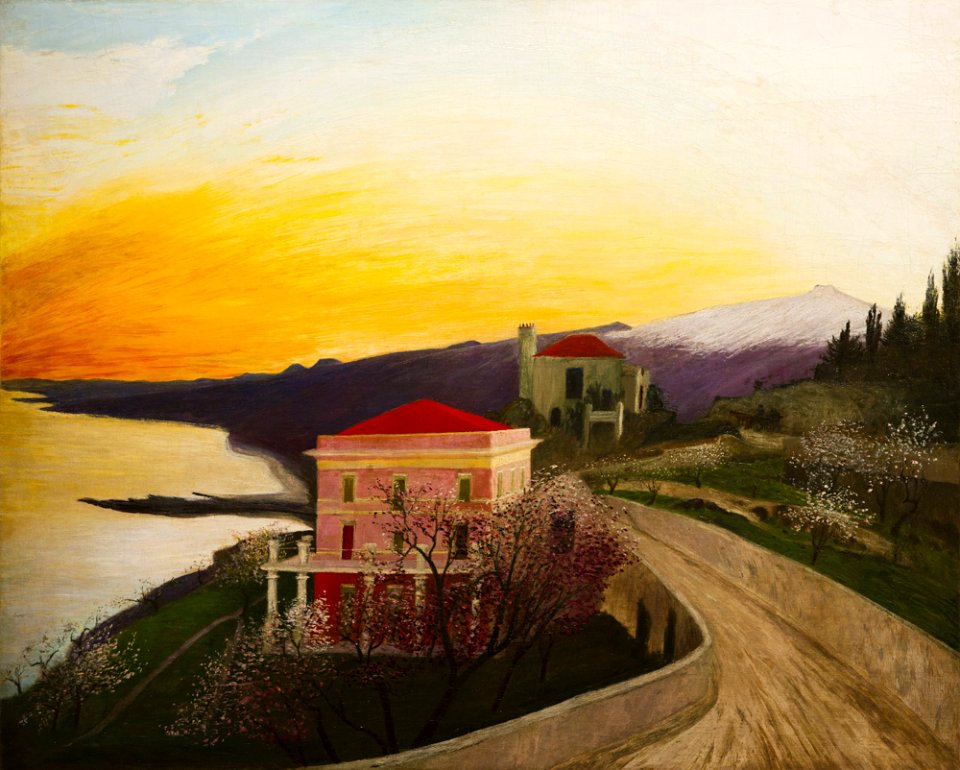 Csontváry Kosztka, Tivadar - Blossoming Almonds in Taormina (ca 1902)