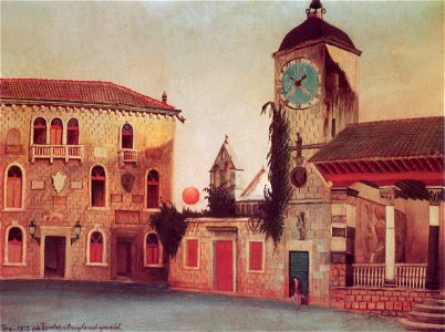 Csontváry Kosztka, Tivadar - Sun Looking back at Trau (1899)