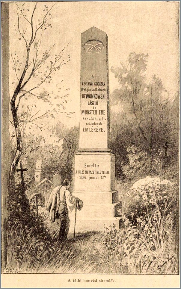 Csornai csat. Téti honvéd síremlék Magyar Salon, 1886