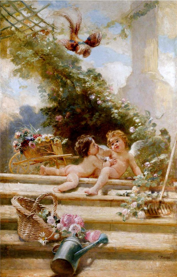 Cupid Gardeners by Konstantin Makovsky